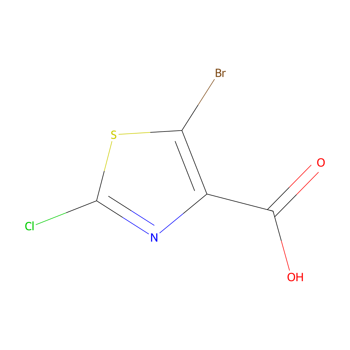 5-Bromo-2-chloro-1,3-thiazole-4-carboxylic acid molecular structure, CAS 103878-60-0