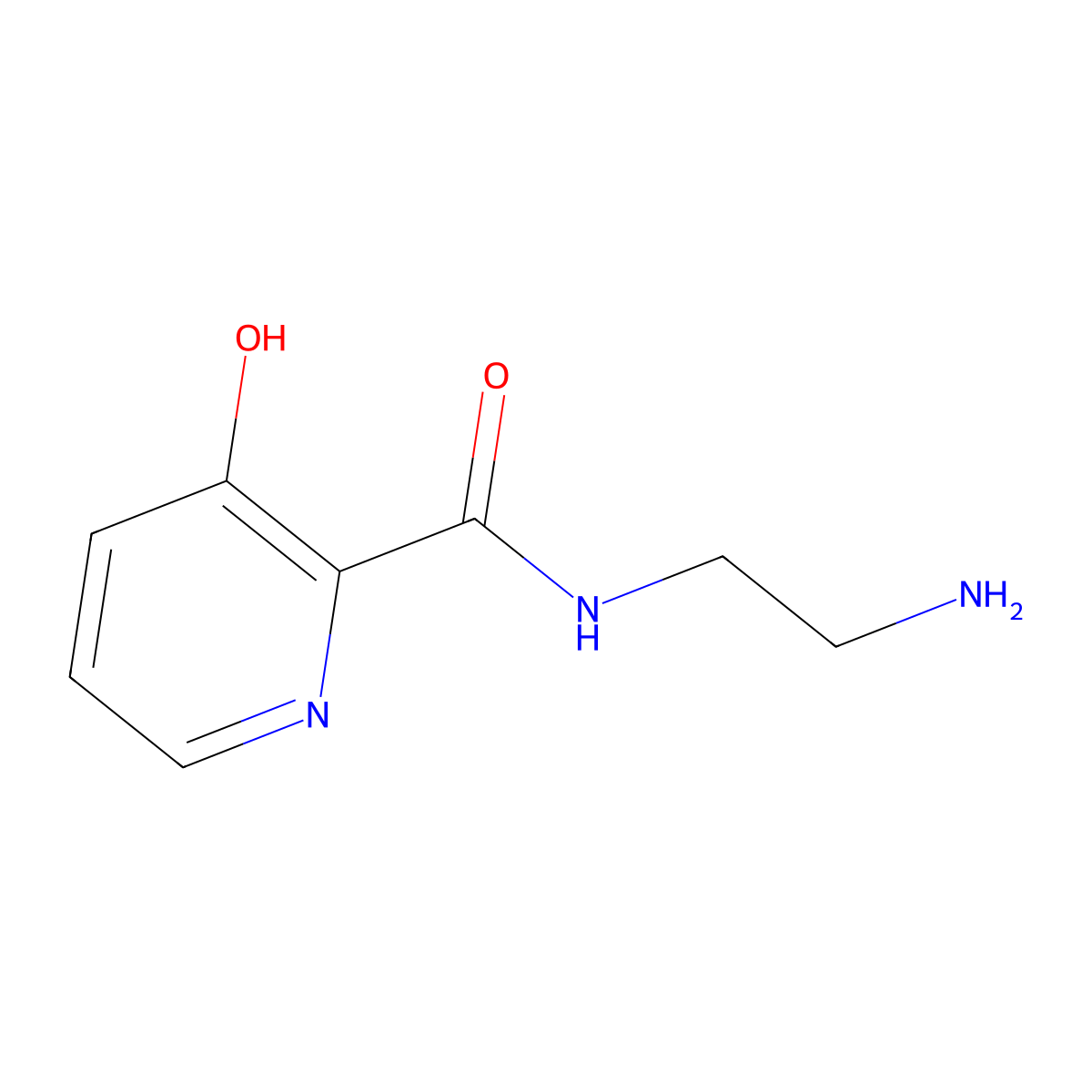 N-(2-aminoethyl)-3-hydroxypyridine-2-carboxamide molecular structure, CAS 103879-39-6