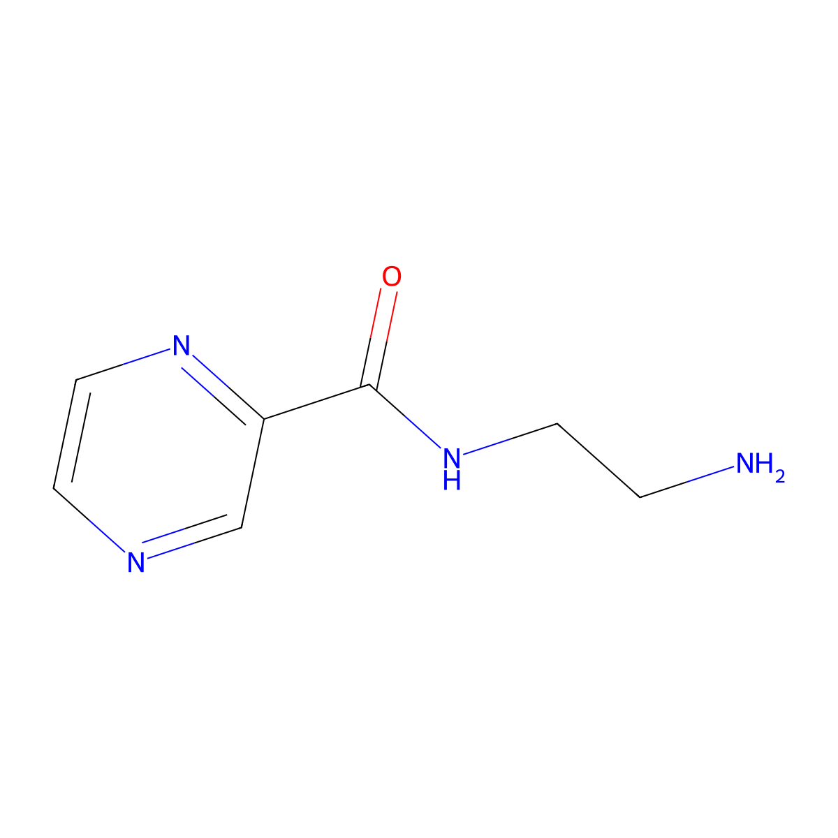 N-(2-aminoethyl)pyrazine-2-carboxamide molecular structure, CAS 103879-45-4