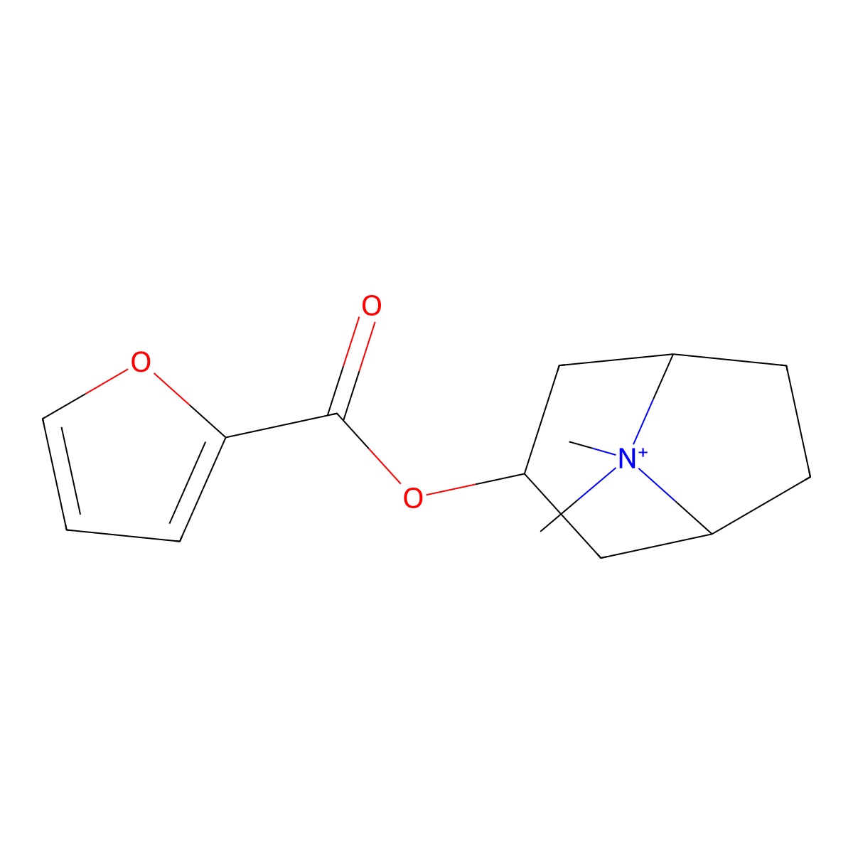 3-[(2-Furanylcarbonyl)oxy]-8,8-dimethyl-8-azoniabicyclo[3.2.1]octane molecular structure, CAS 1038818-17-5