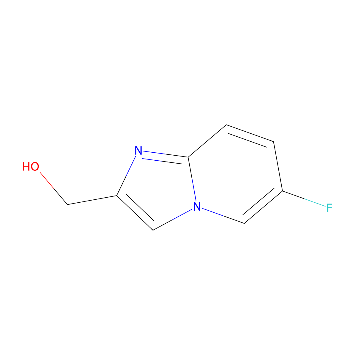 (6-Fluoroimidazo[1,2-a]pyridin-2-yl)methanol molecular structure, CAS 1038827-63-2