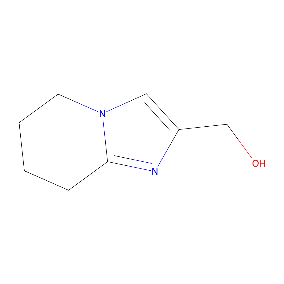 (5H,6H,7H,8H-imidazo(1,2-a)pyridin-2-yl)methanol molecular structure, CAS 1038827-92-7