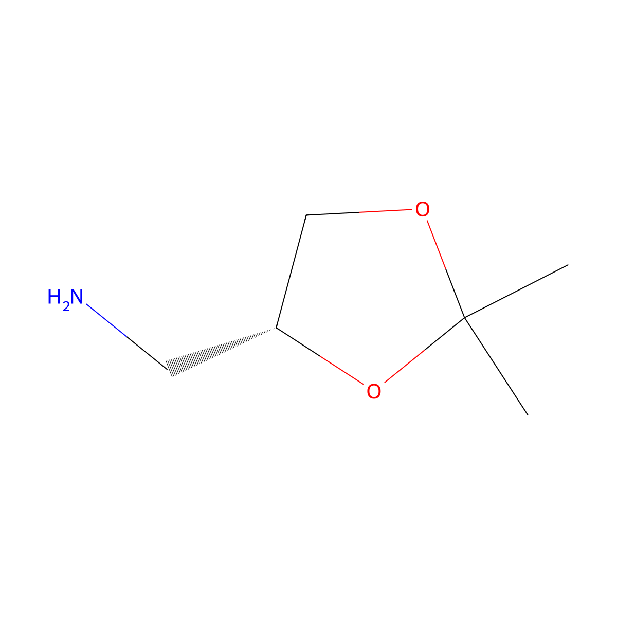 1-((4R)-2,2-dimethyl-1,3-dioxolan-4-yl)methanamine molecular structure, CAS 103883-30-3