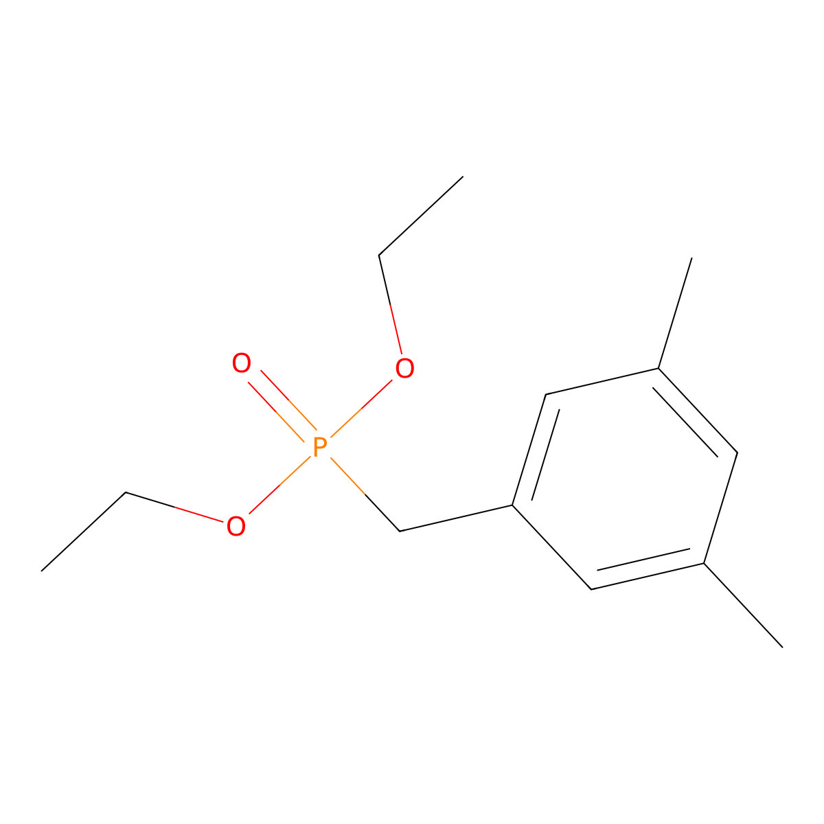 3,5-Dimethylbenzylphosphonic acid diethyl ester molecular structure, CAS 103888-91-1