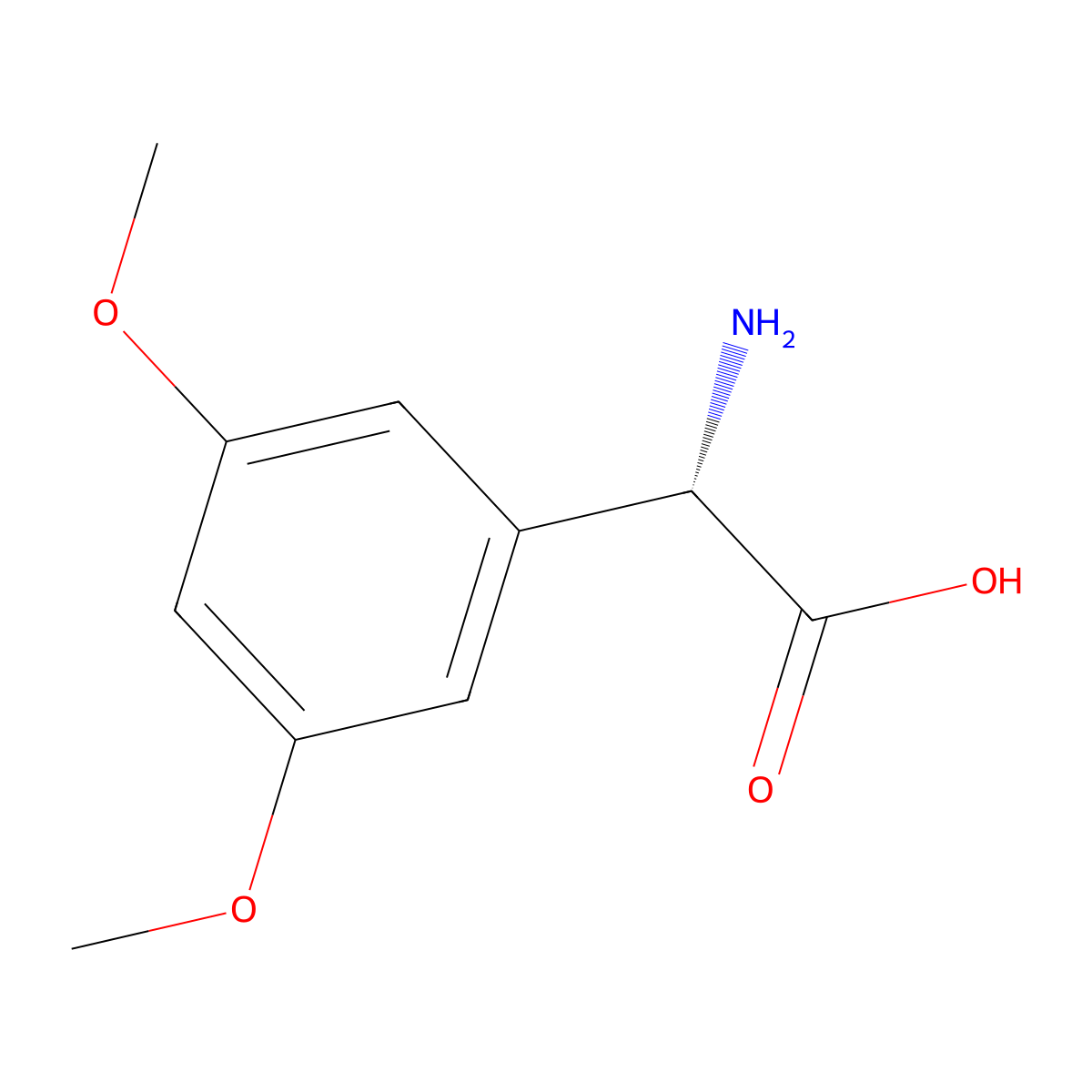 (2S)-2-amino-2-(3,5-dimethoxyphenyl)acetic acid molecular structure, CAS 103889-87-8
