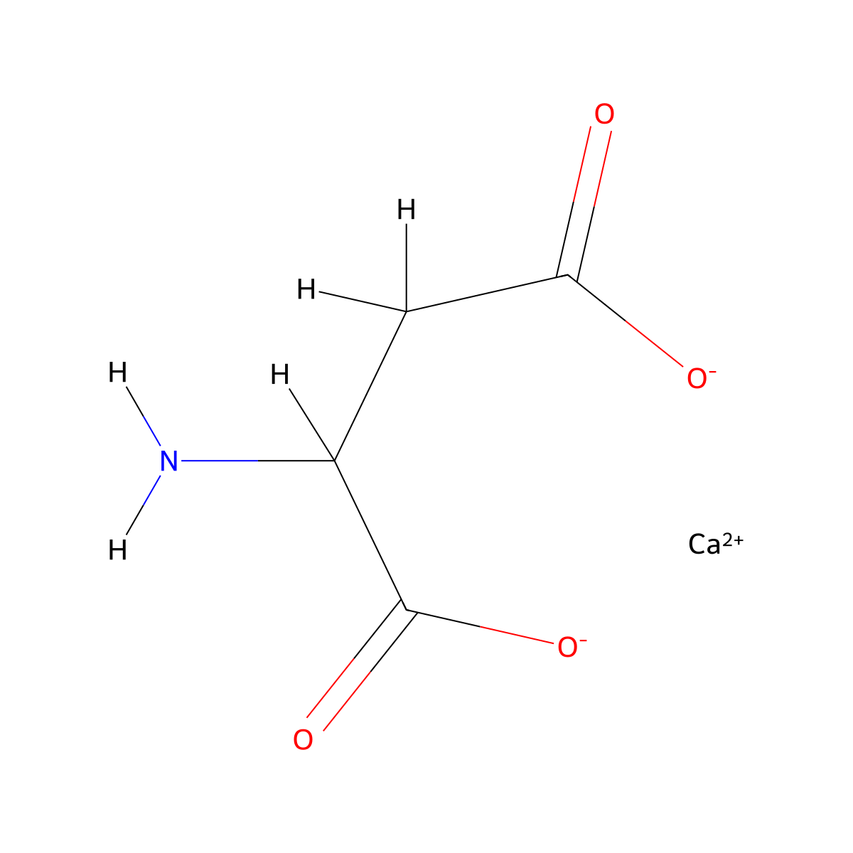 Calcium DL-aspartate molecular structure, CAS 10389-10-3