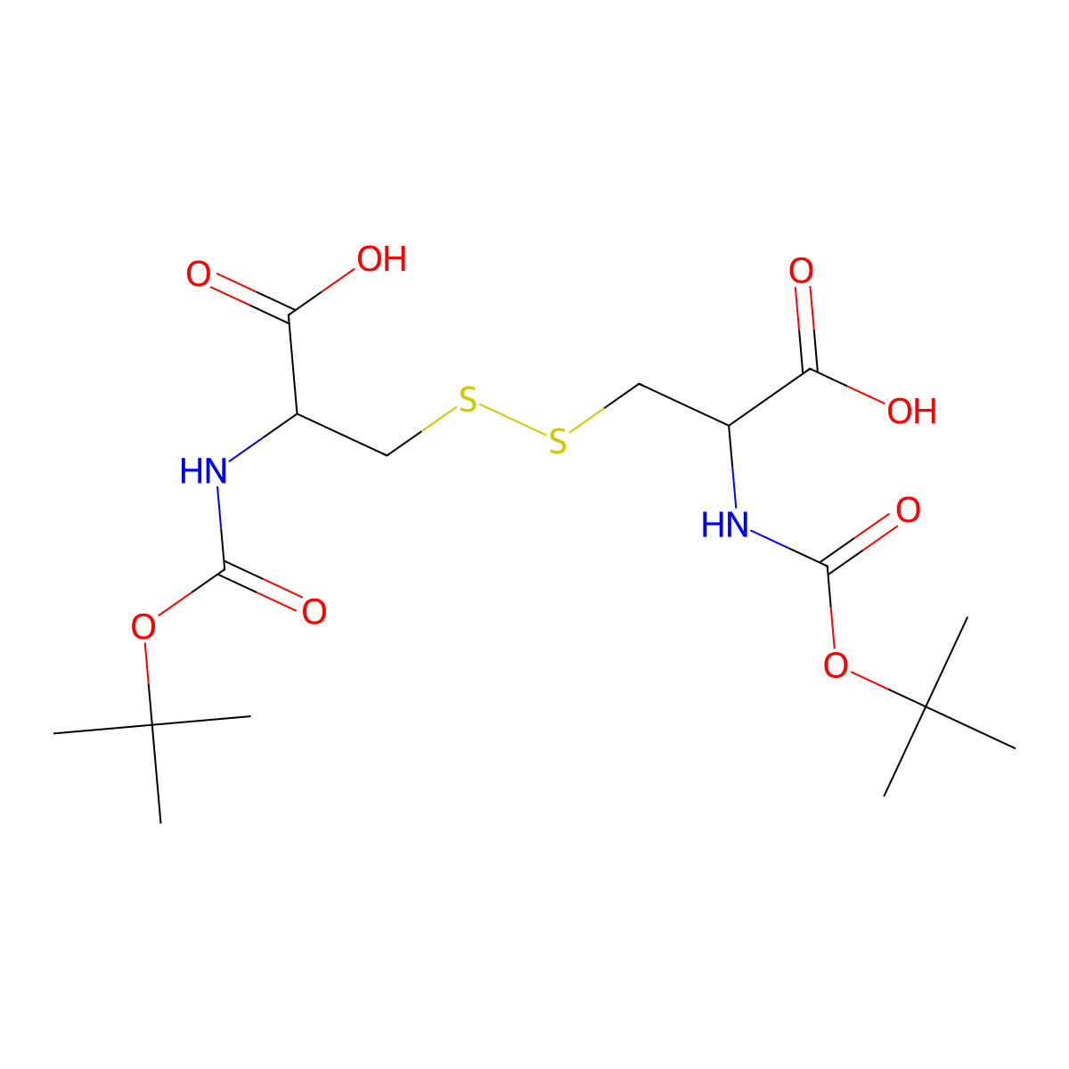 N,N'-bis[tert-butoxycarbonyl]-L-cysteine molecular structure, CAS 10389-65-8