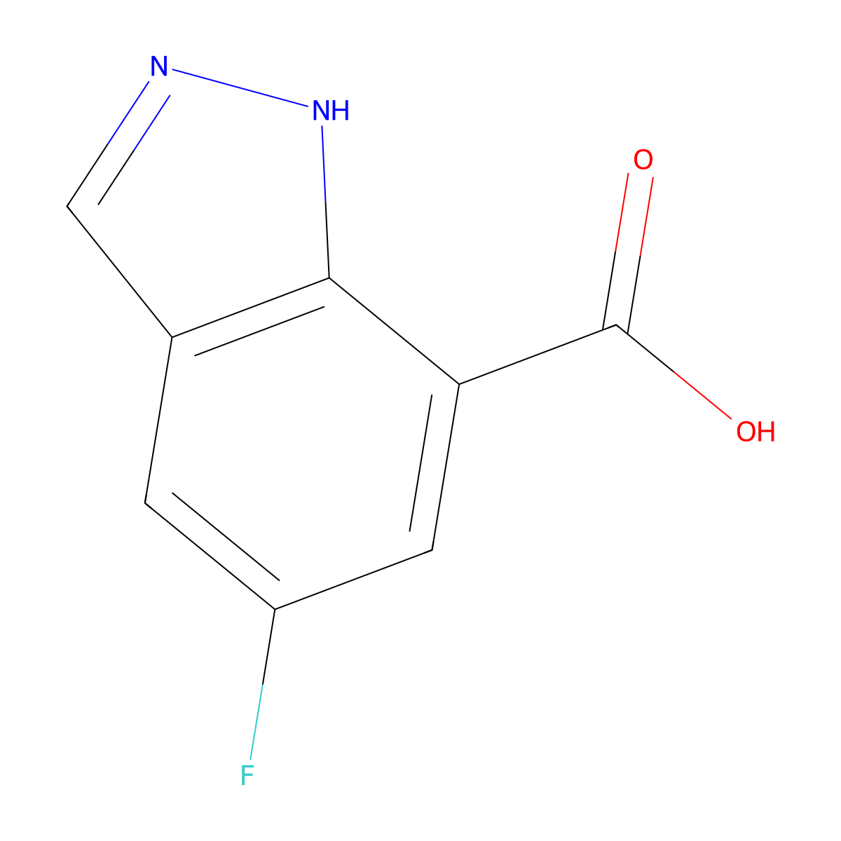 5-Fluoro-1H-indazole-7-carboxylic acid molecular structure, CAS 1038916-13-0