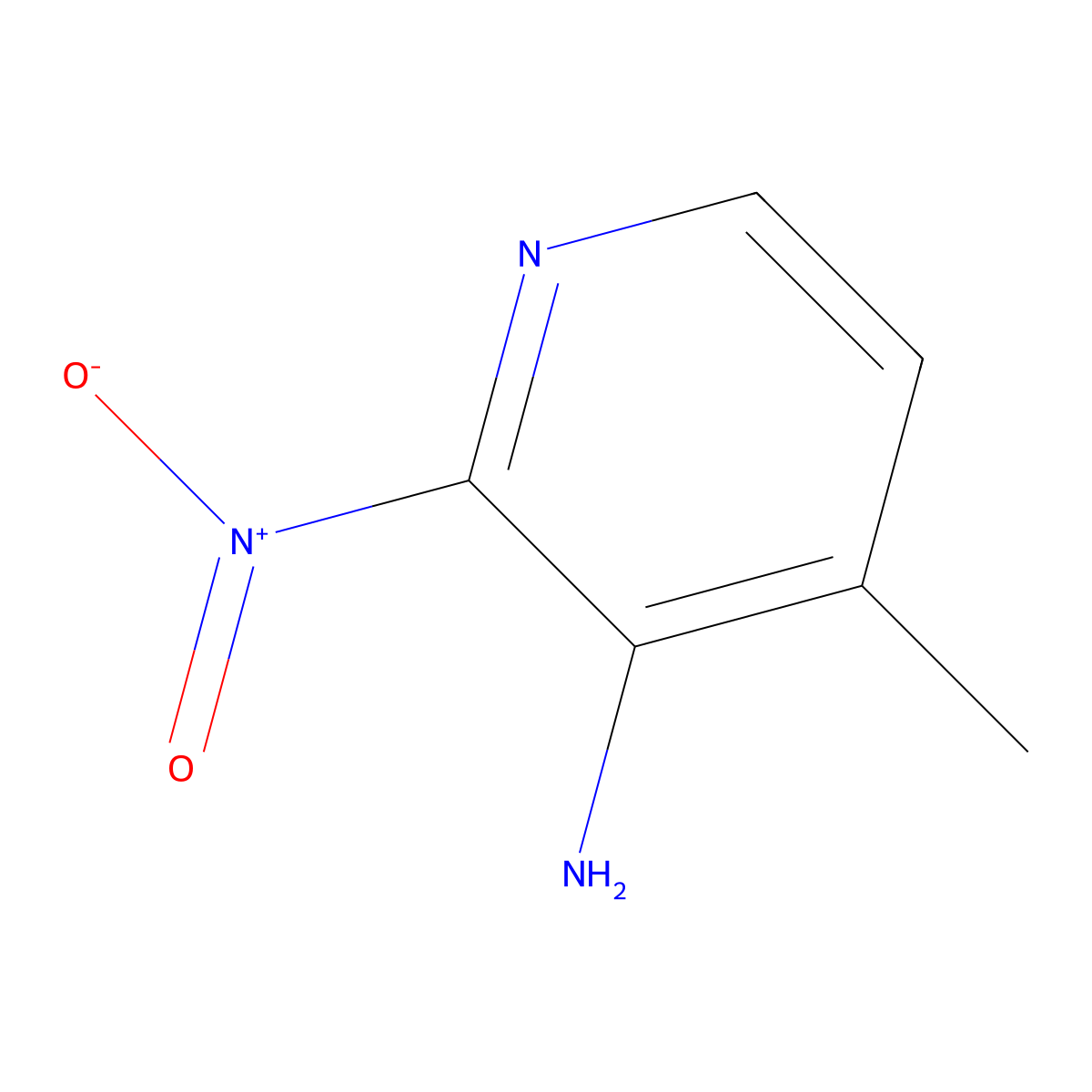 4-Methyl-2-nitropyridin-3-amine molecular structure, CAS 1038919-62-8