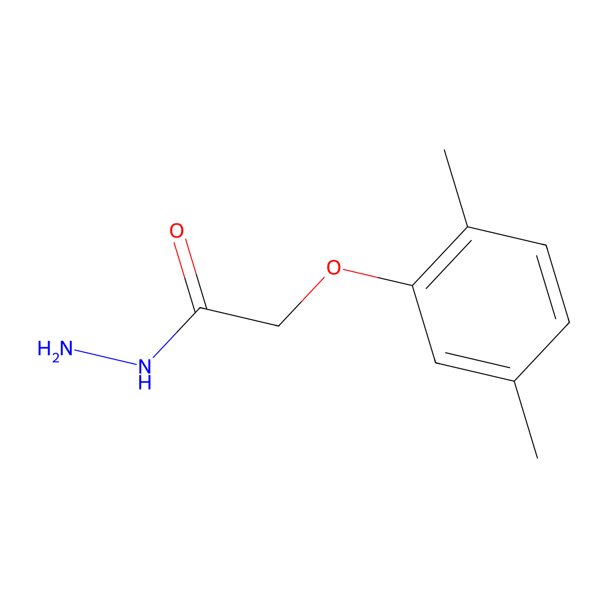 2-(2,5-Dimethylphenoxy)acetohydrazide molecular structure, CAS 103896-91-9