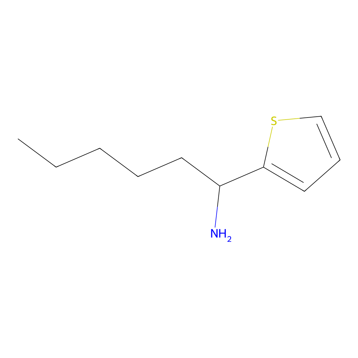 1-(Thiophen-2-YL)hexan-1-amine molecular structure, CAS 1038967-37-1