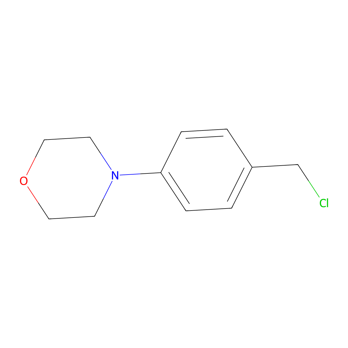 4-[4-(Chloromethyl)phenyl]morpholine molecular structure, CAS 1038968-73-8
