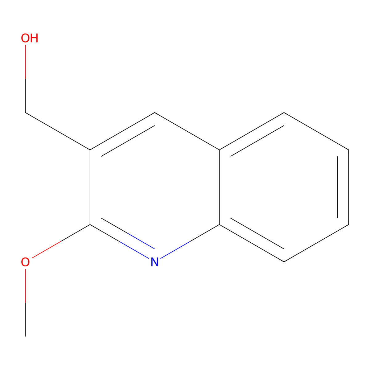 (2-Methoxyquinolin-3-yl)methanol molecular structure, CAS 1038969-22-0