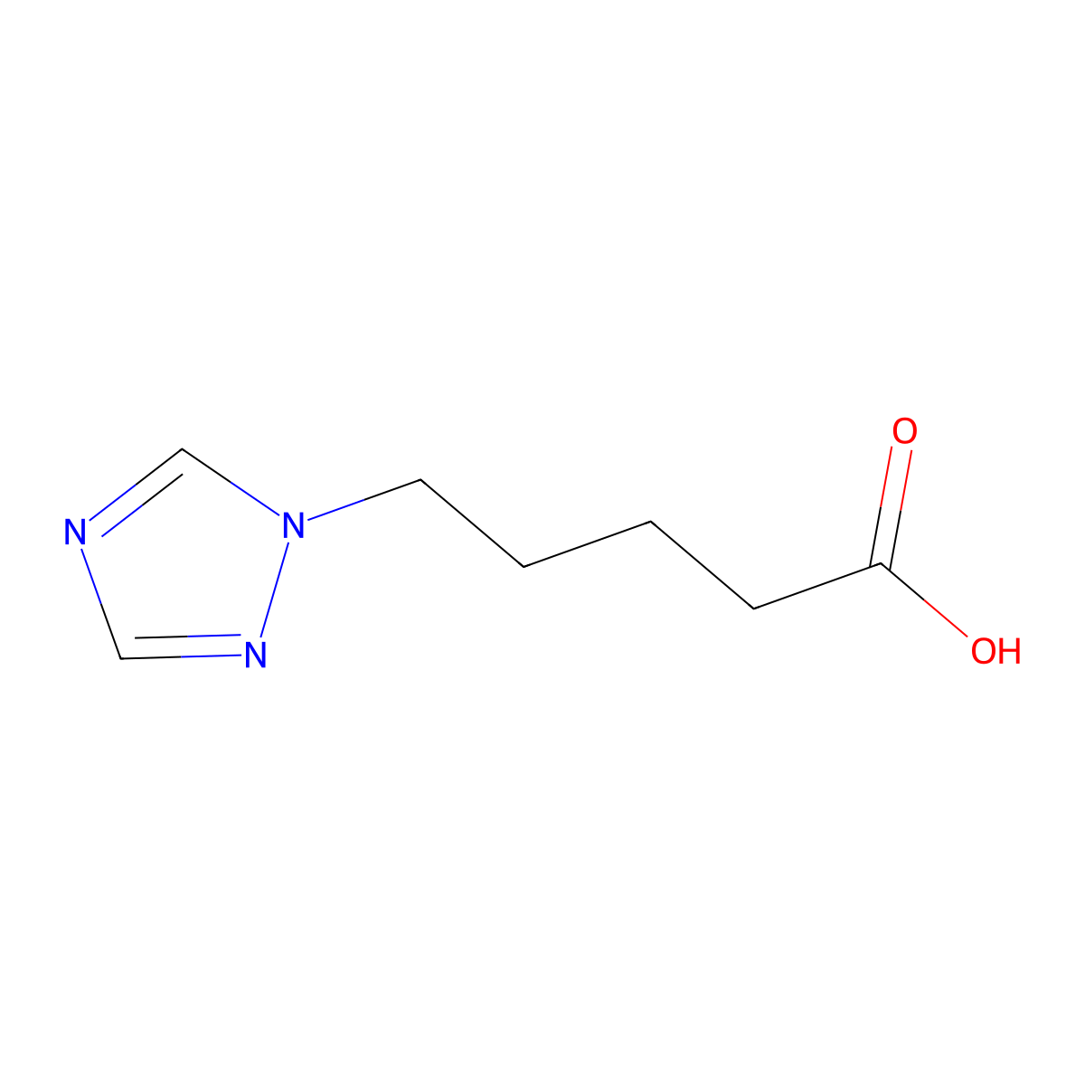 5-(1h-1,2,4-Triazol-1-yl)pentanoic acid molecular structure, CAS 1038972-79-0