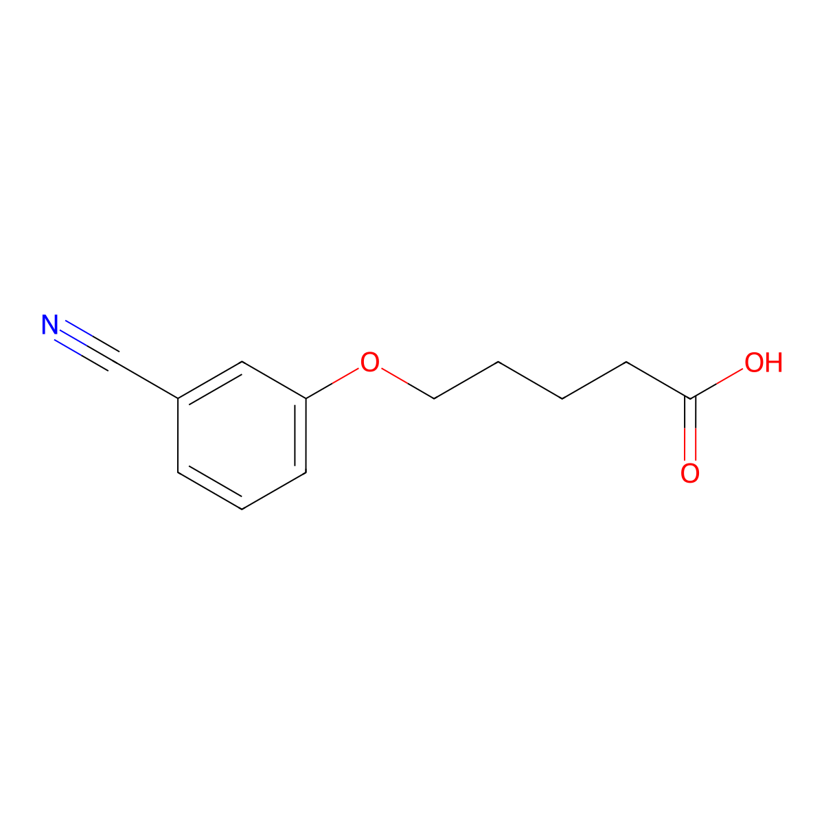 5-(3-Cyanophenoxy)pentanoic acid molecular structure, CAS 1038972-84-7