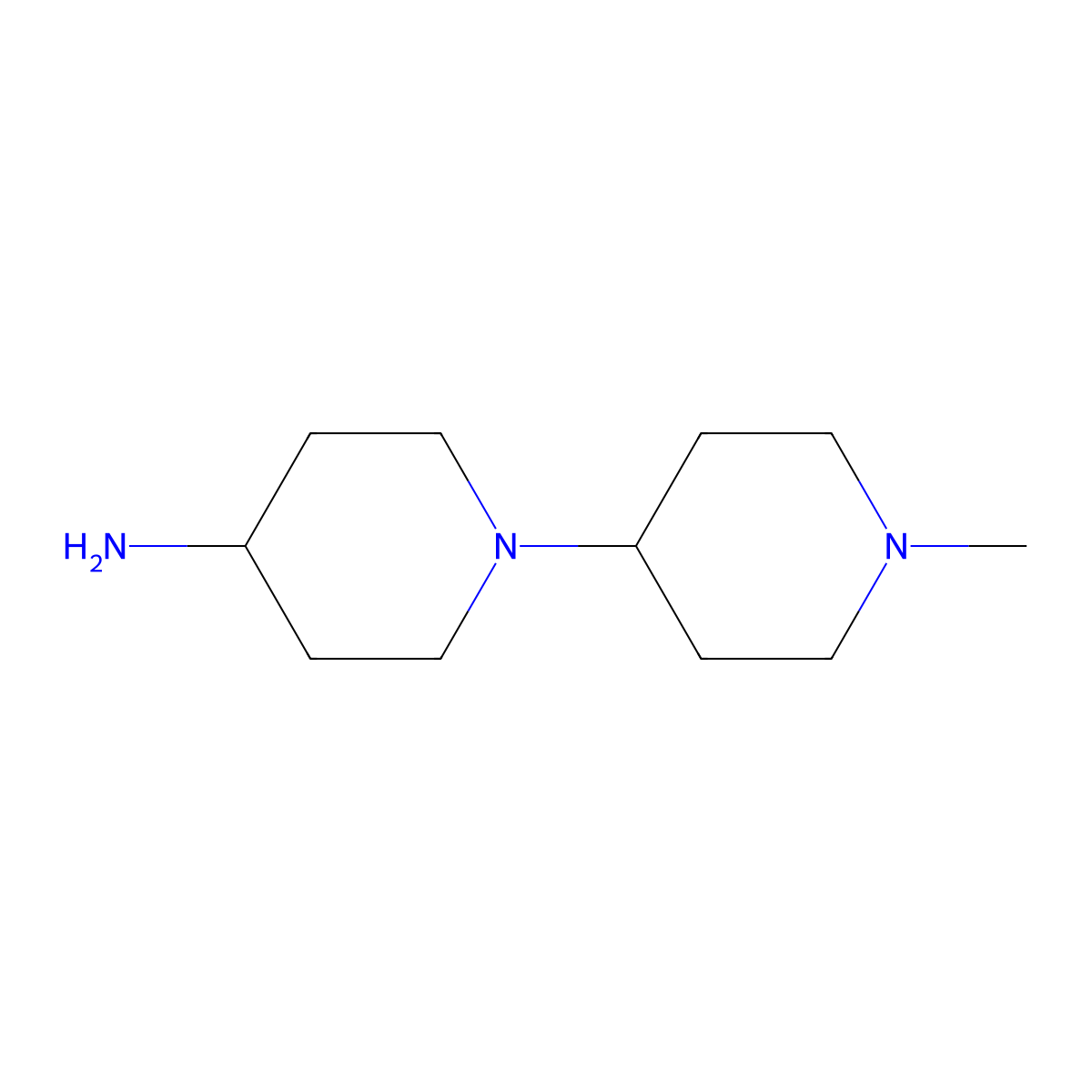 1-(1-Methylpiperidin-4-yl)piperidin-4-amine molecular structure, CAS 1038974-36-5