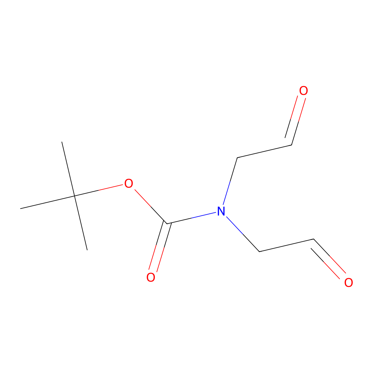 1,1-Dimethylethyl N,N-bis(2-oxoethyl)carbamate molecular structure, CAS 103898-12-0
