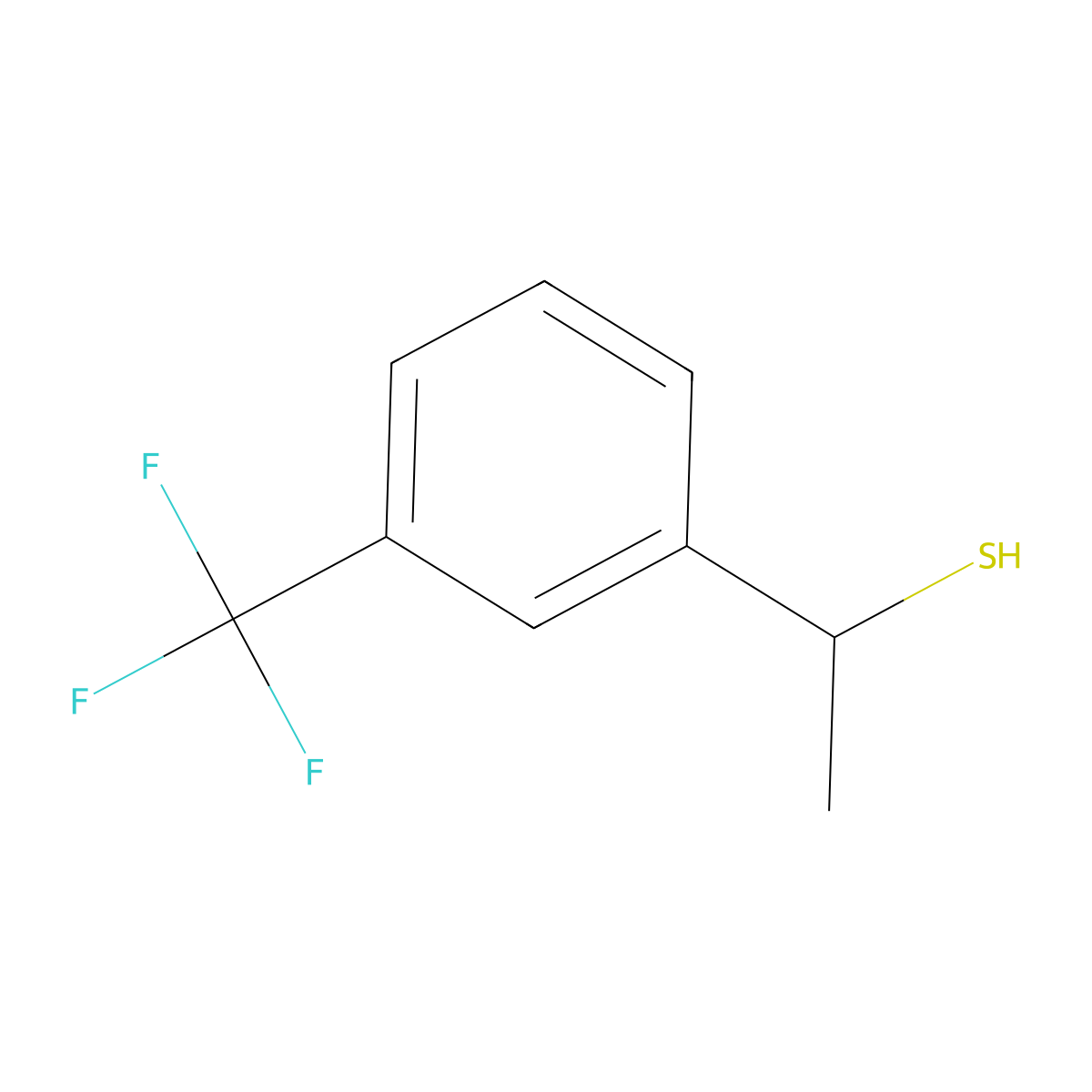 1-[3-(Trifluoromethyl)phenyl]ethane-1-thiol molecular structure, CAS 1038981-74-6