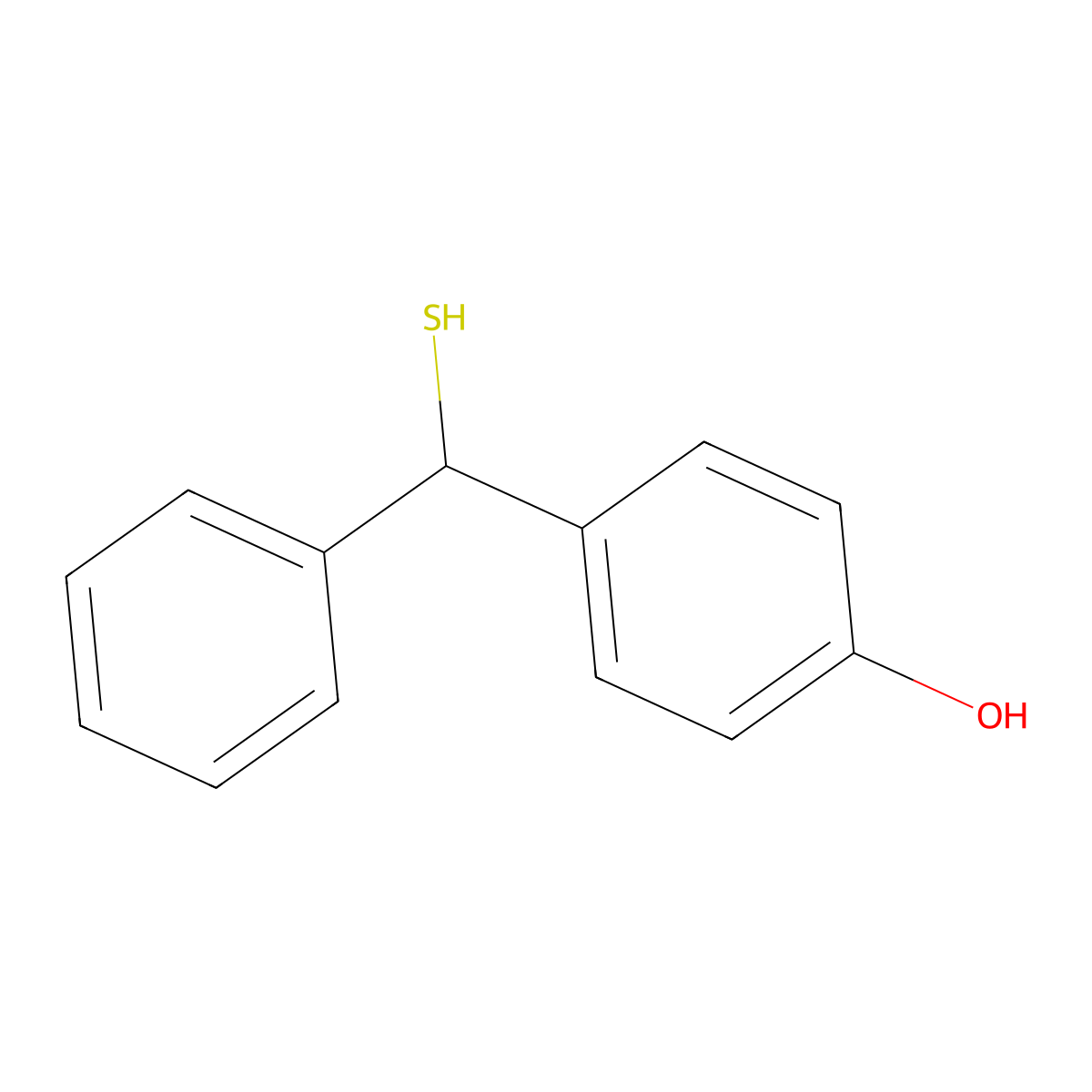 4-[Phenyl(sulfanyl)methyl]phenol molecular structure, CAS 1038981-79-1