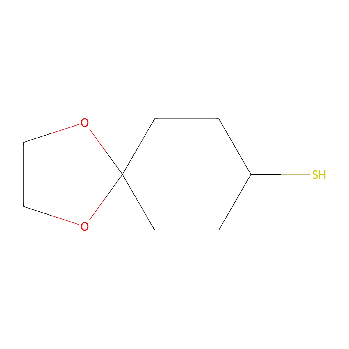 1,4-Dioxaspiro(4.5)decane-8-thiol molecular structure, CAS 1038981-83-7