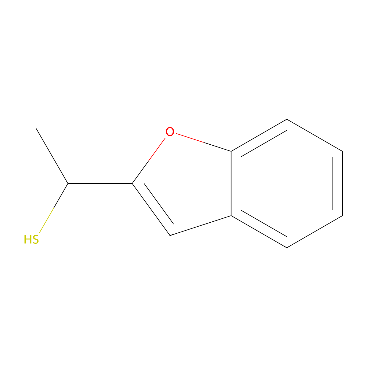 1-(Benzofuran-2-yl)ethanethiol molecular structure, CAS 1038982-04-5
