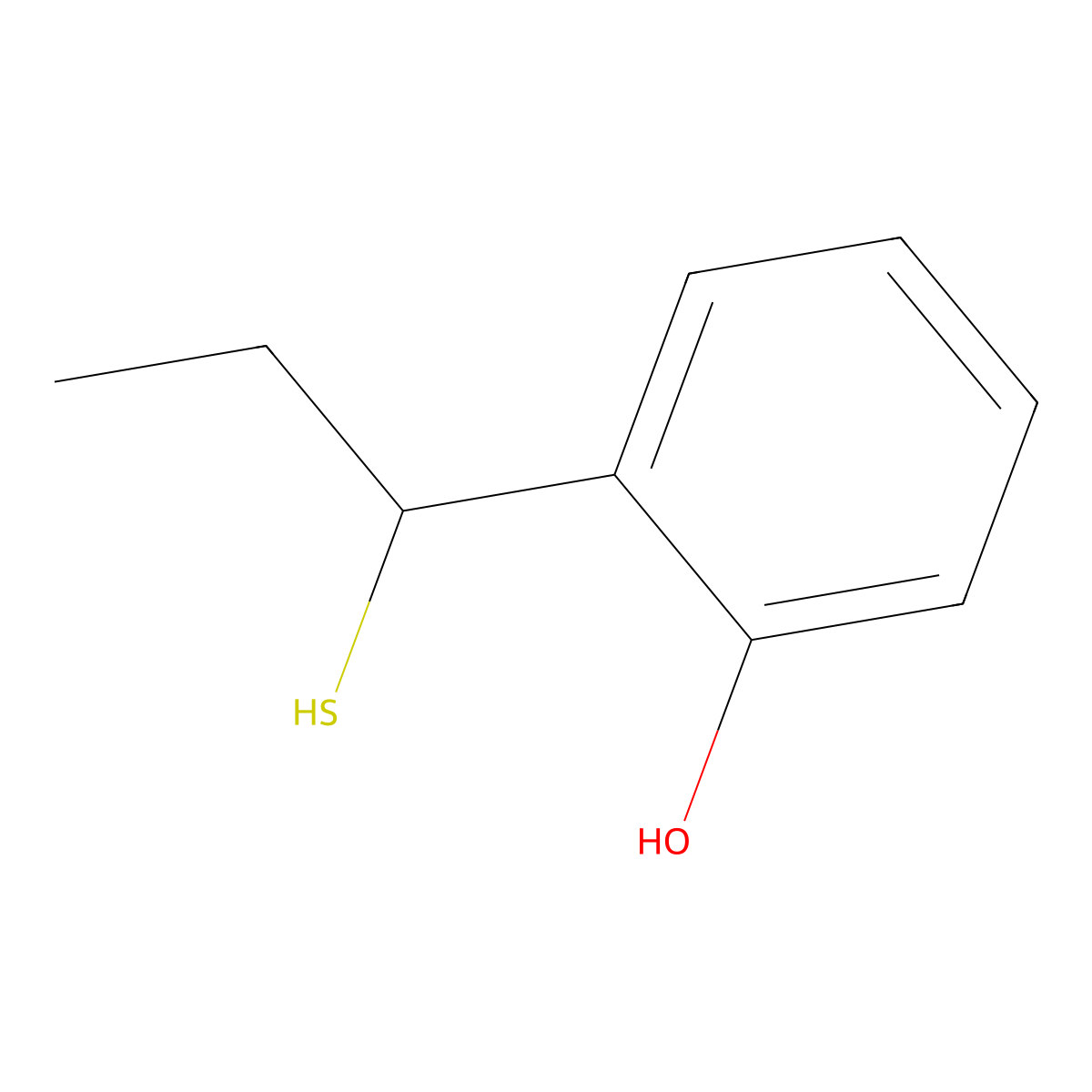 2-(1-Sulfanylpropyl)phenol molecular structure, CAS 1038982-19-2