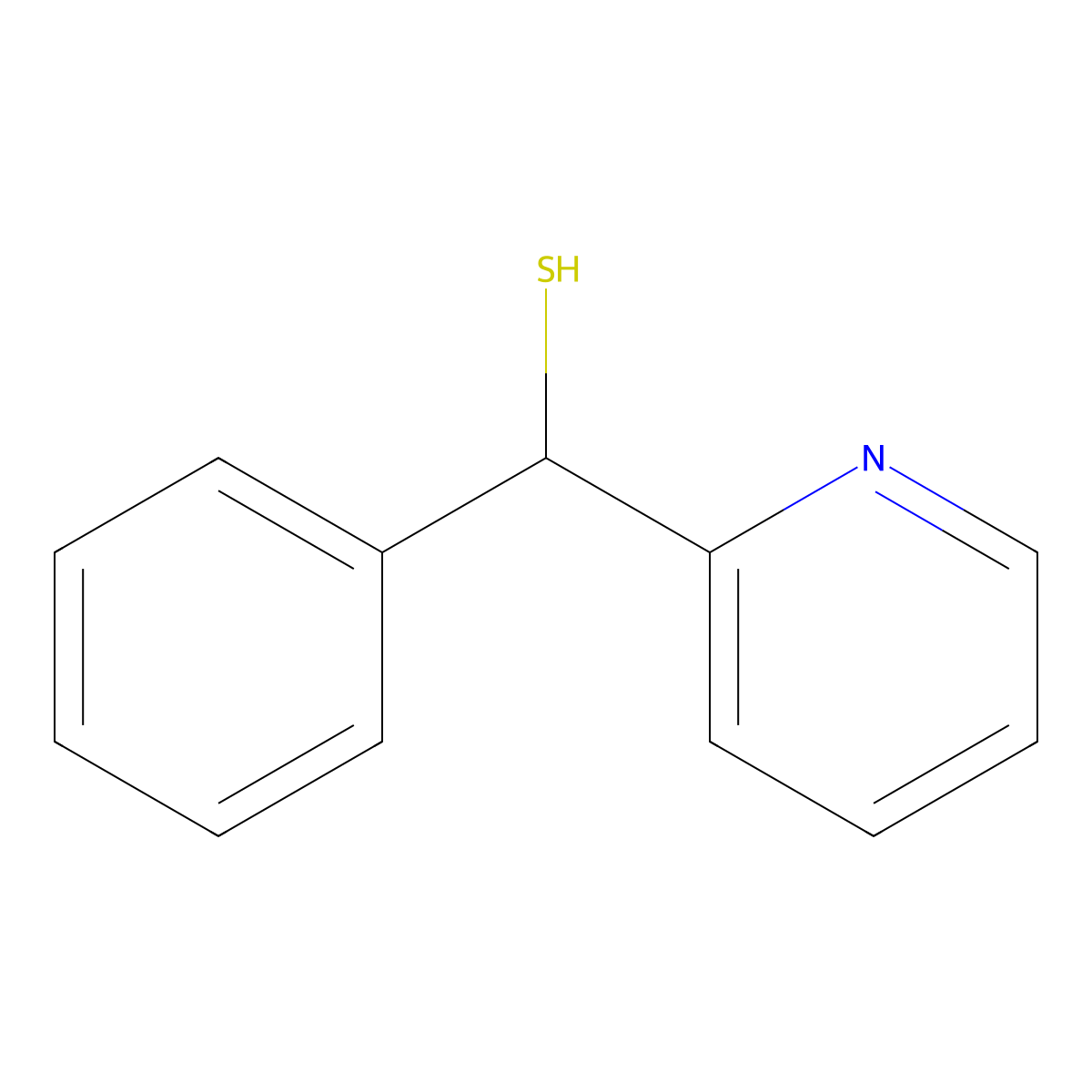 Phenyl(pyridin-2-yl)methanethiol molecular structure, CAS 1038982-28-3