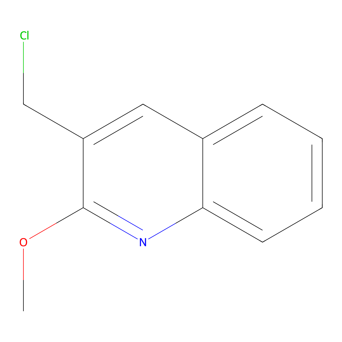 3-(Chloromethyl)-2-methoxyquinoline molecular structure, CAS 1038983-52-6