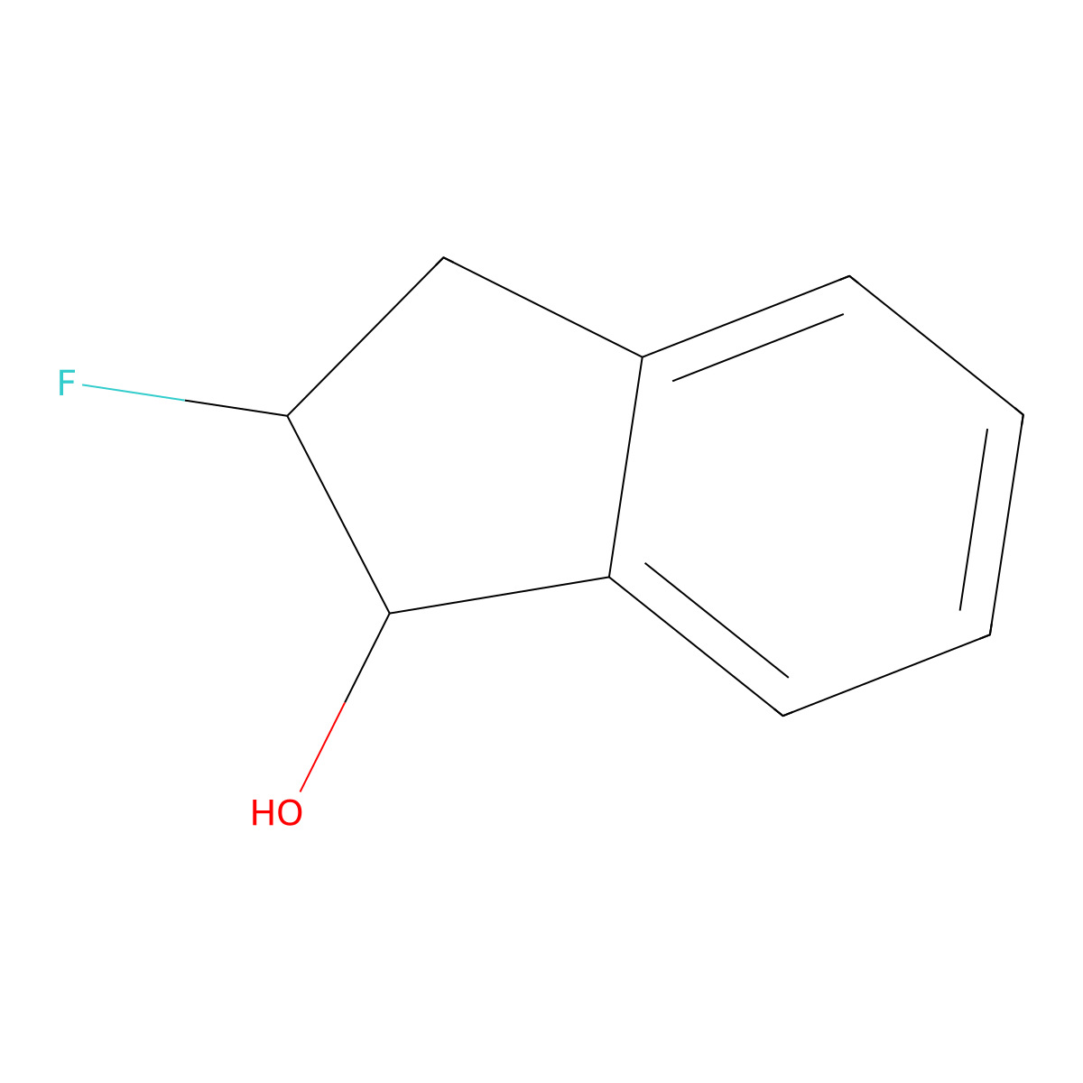 2-fluoro-2,3-dihydro-1H-inden-1-ol molecular structure, CAS 1038998-81-0