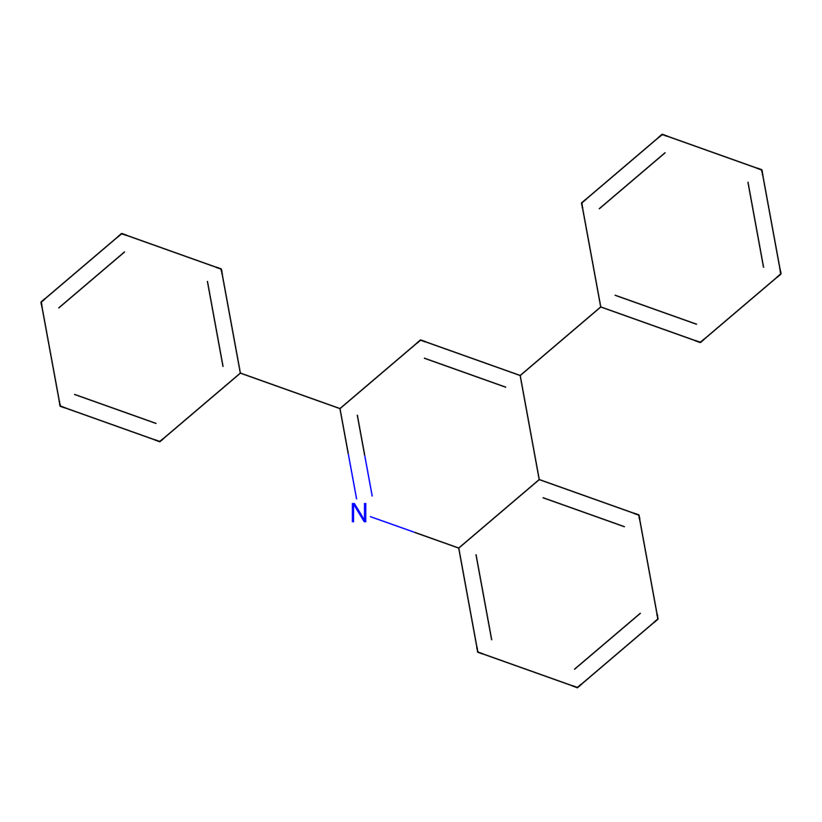 2,4-Diphenylquinoline molecular structure, CAS 1039-51-6