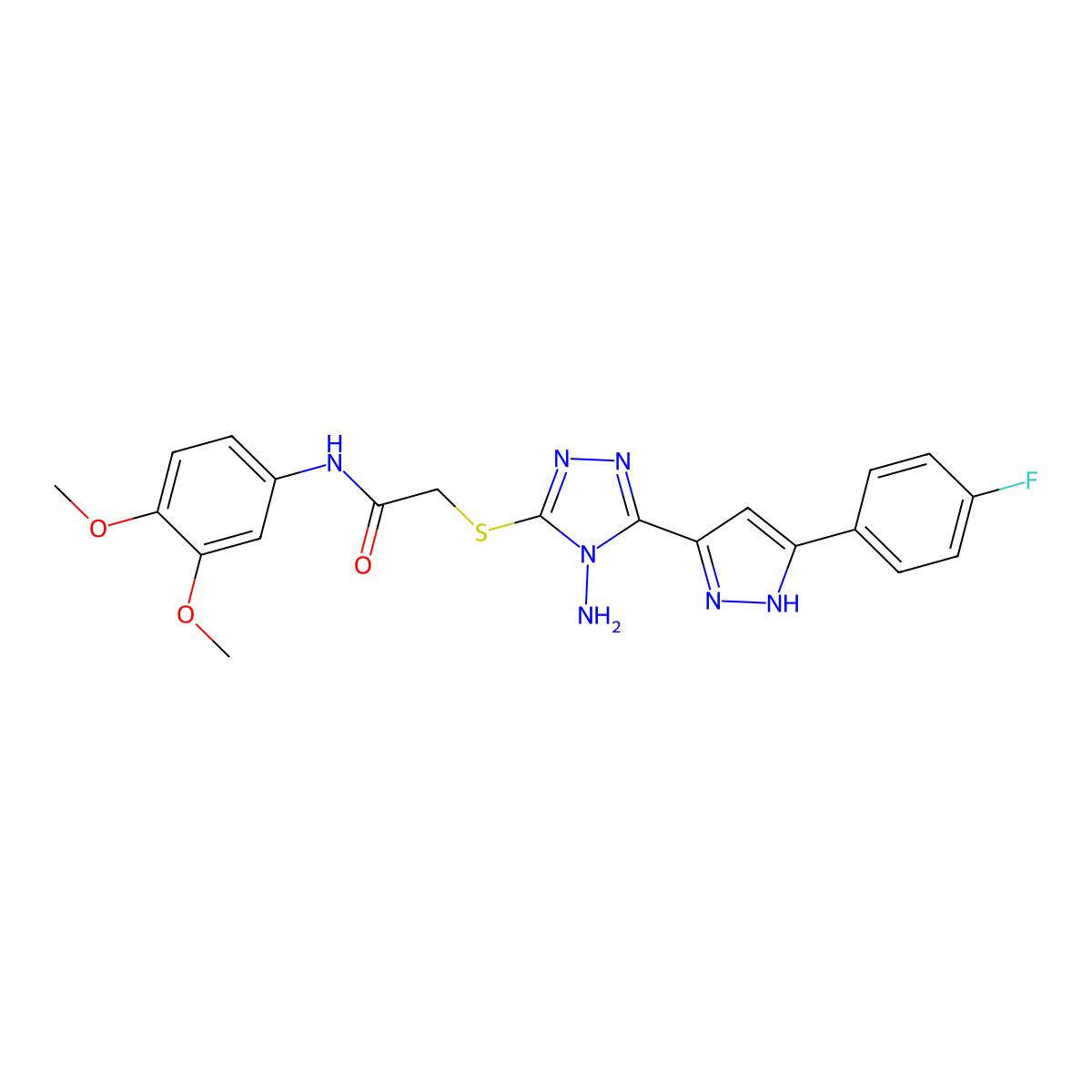 C21H20FN7O3S molecular structure, CAS 1039009-71-6