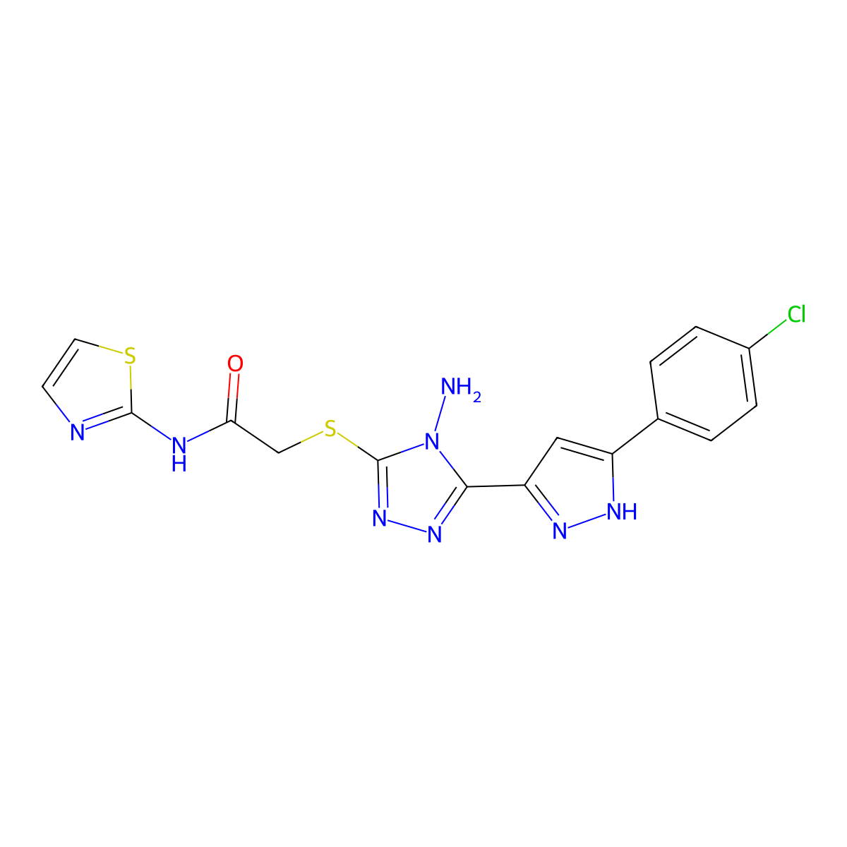 C16H13ClN8OS2 molecular structure, CAS 1039009-89-6