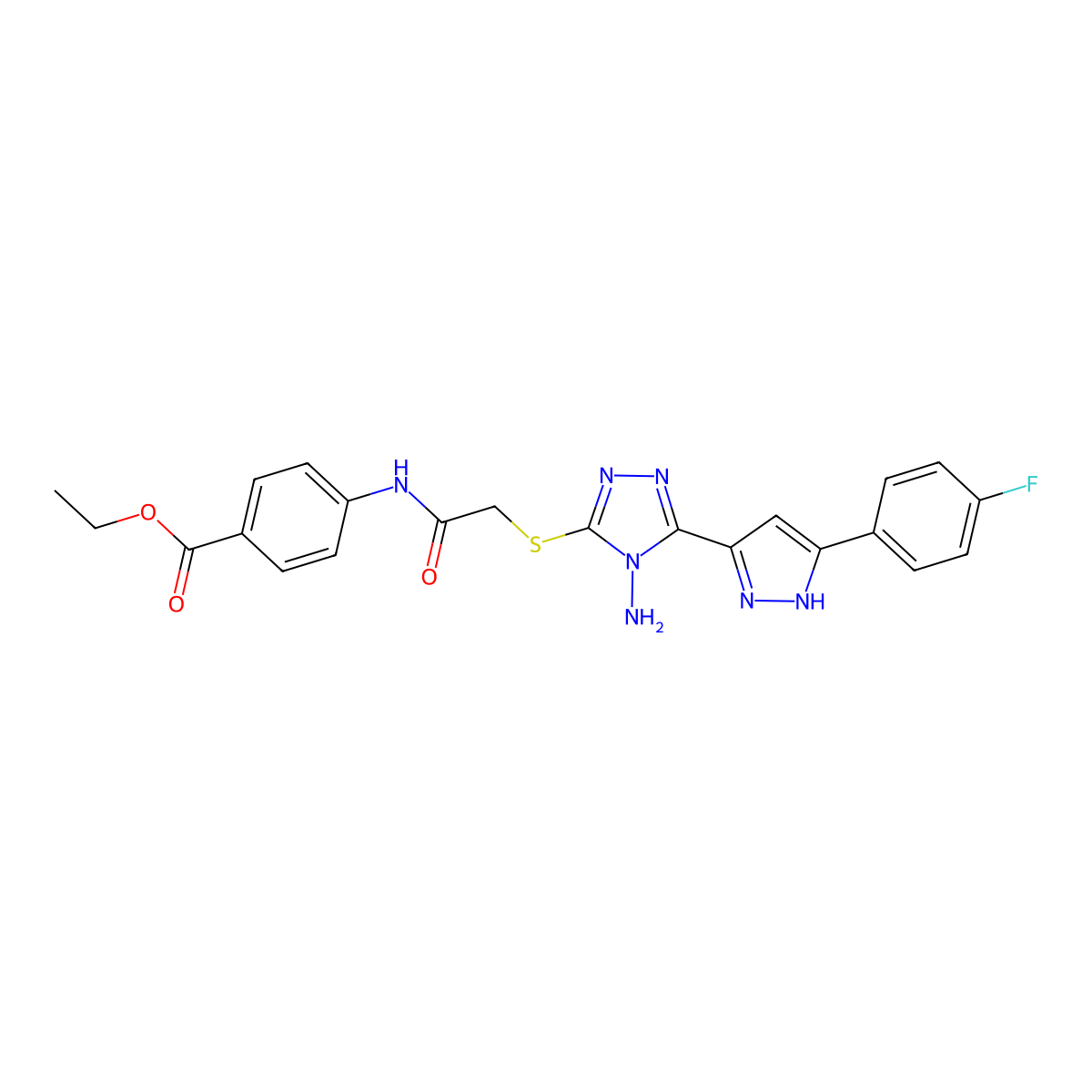 C22H20FN7O3S molecular structure, CAS 1039010-03-1
