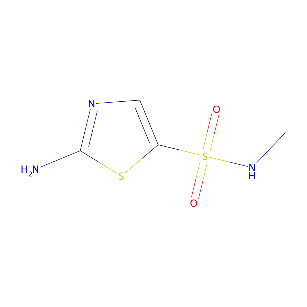 2-Amino-N-methylthiazole-5-sulfonamide molecular structure, CAS 1039020-77-3