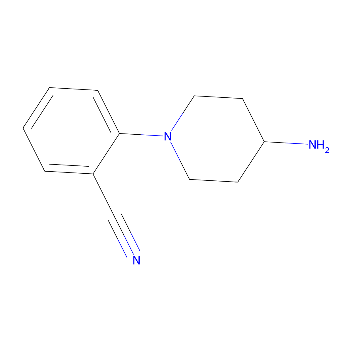 2-(4-Aminopiperidin-1-yl)benzonitrile molecular structure, CAS 1039022-11-1