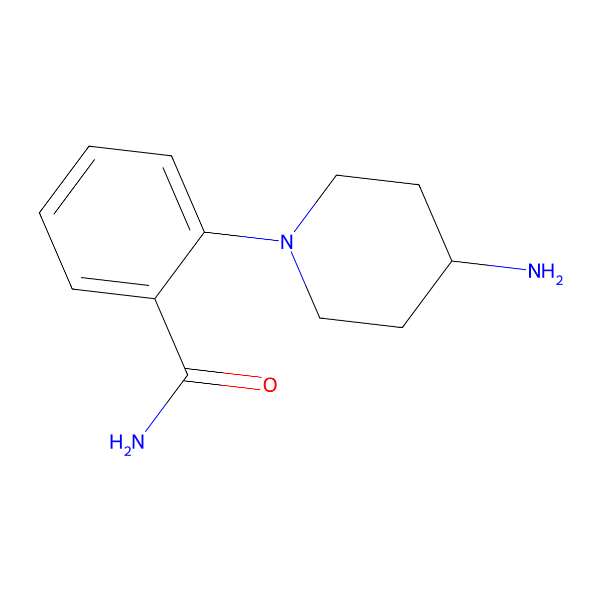 2-(4-Aminopiperidin-1-yl)benzamide molecular structure, CAS 1039022-14-4