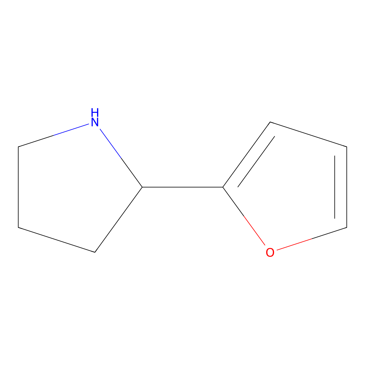 (2R)-2-(furan-2-yl)pyrrolidine molecular structure, CAS 1039033-91-4