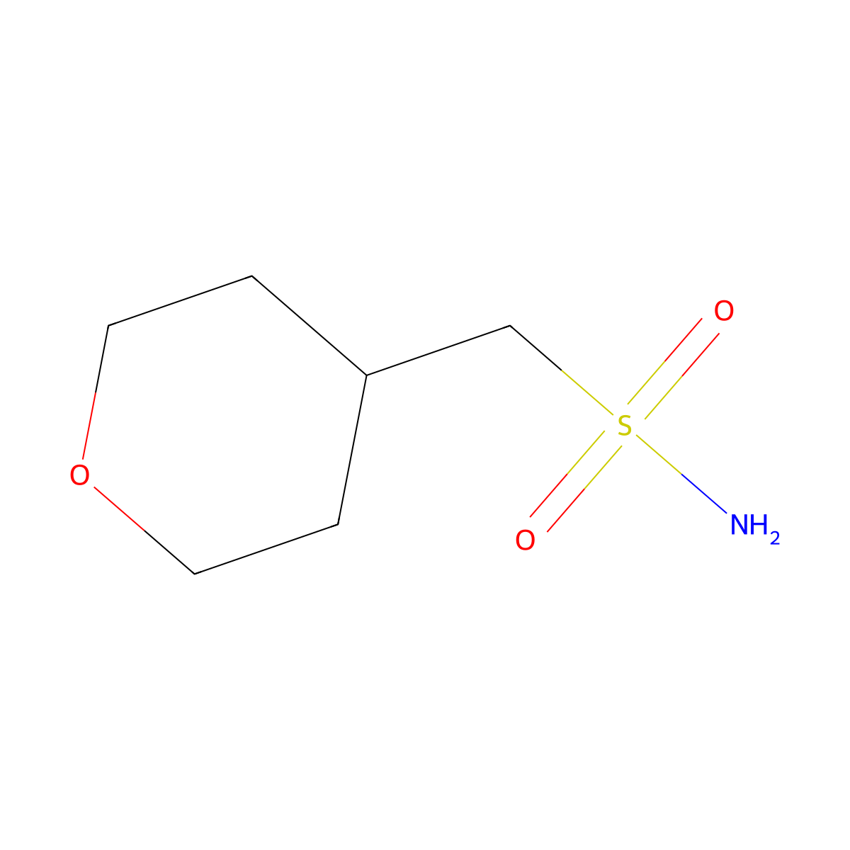 (Oxan-4-yl)methanesulfonamide molecular structure, CAS 1039037-73-4