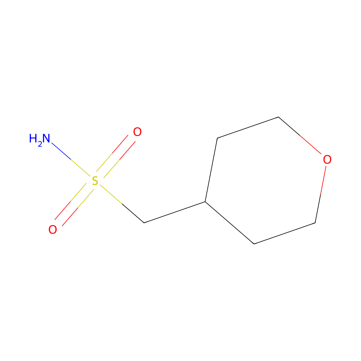 (Oxan-4-yl)methanesulfonamide molecular structure, CAS 1039037-73-4