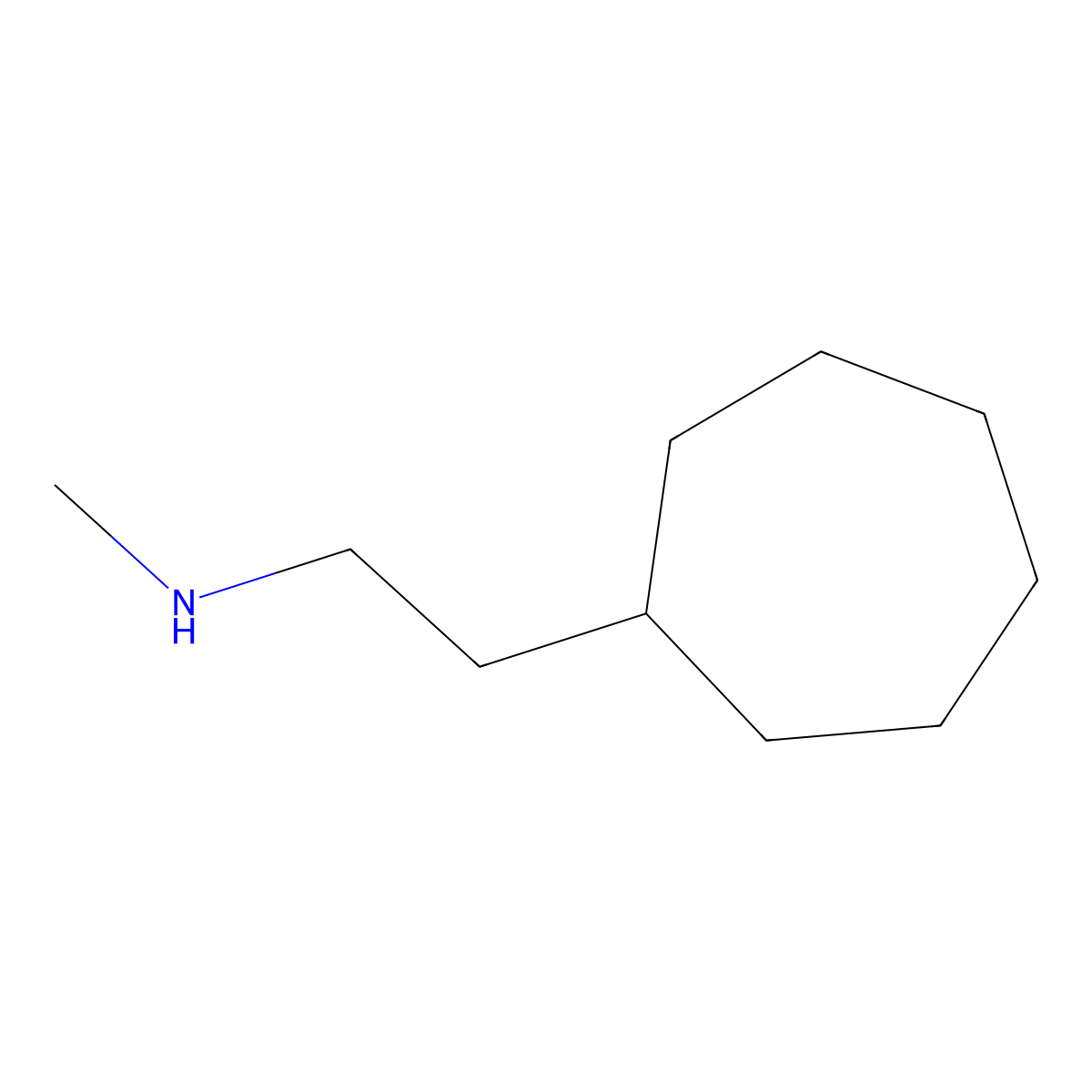 (2-Cycloheptylethyl)(methyl)amine molecular structure, CAS 103906-81-6