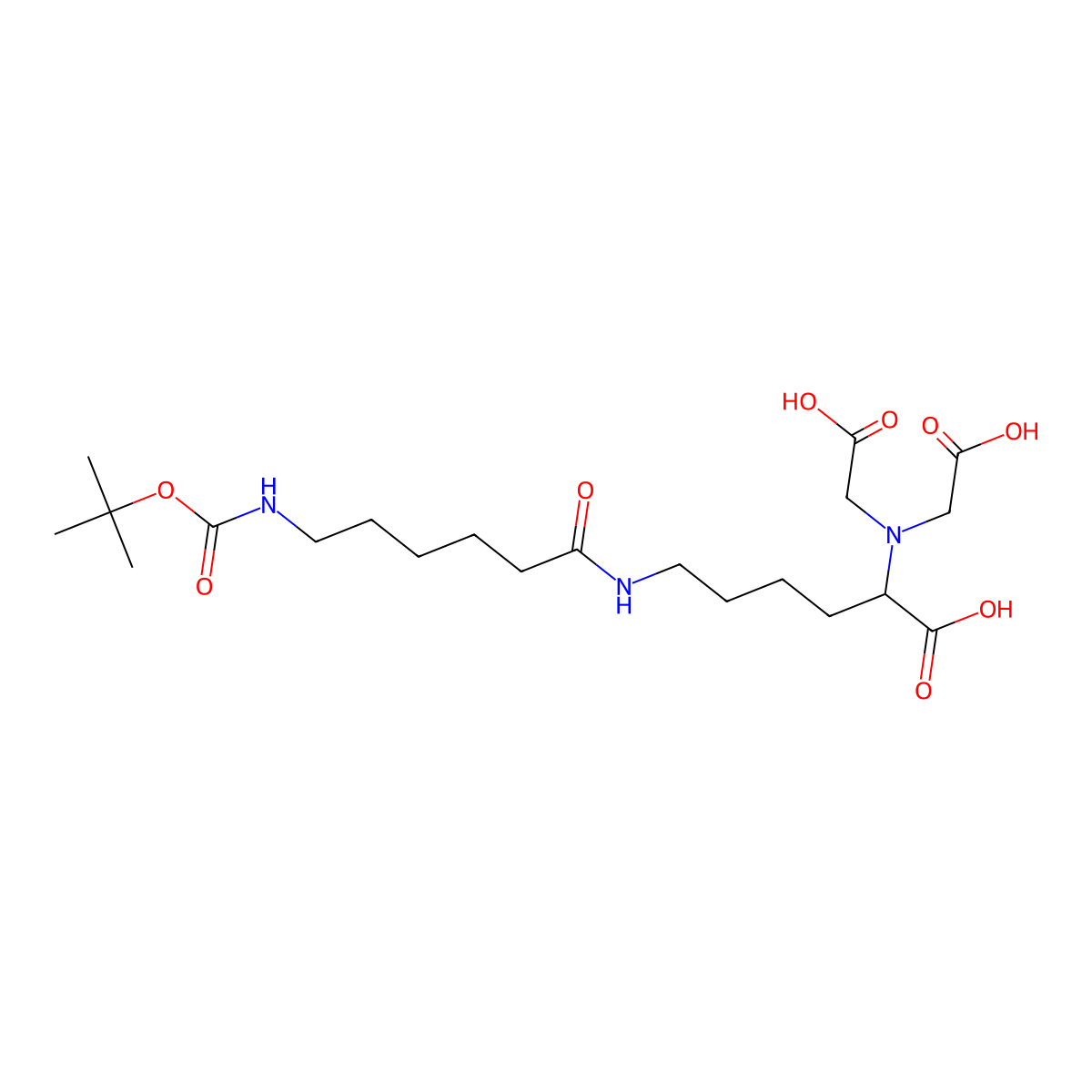 t-Boc-aminocaproicnitrilotriacetic Acid molecular structure, CAS 1039123-88-0