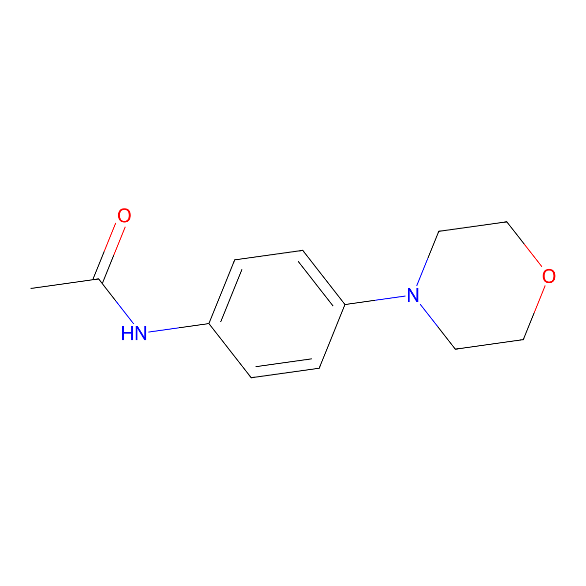 N-(4-morpholinophenyl)acetamide molecular structure, CAS 103913-29-7
