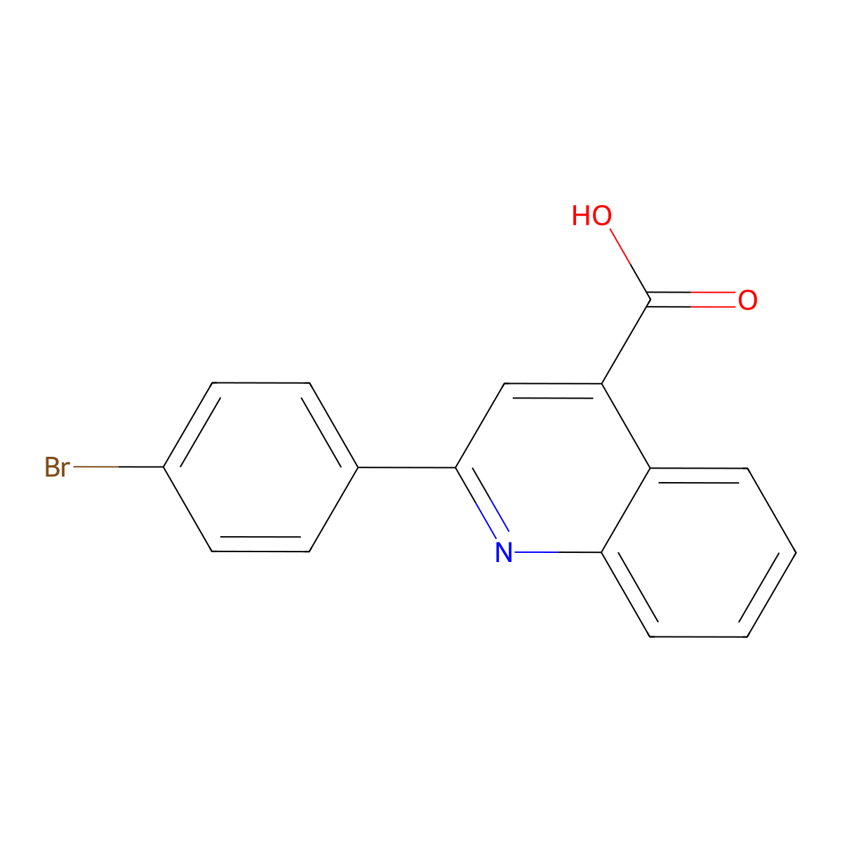 2-(4-Bromophenyl)quinoline-4-carboxylic acid molecular structure, CAS 103914-52-9