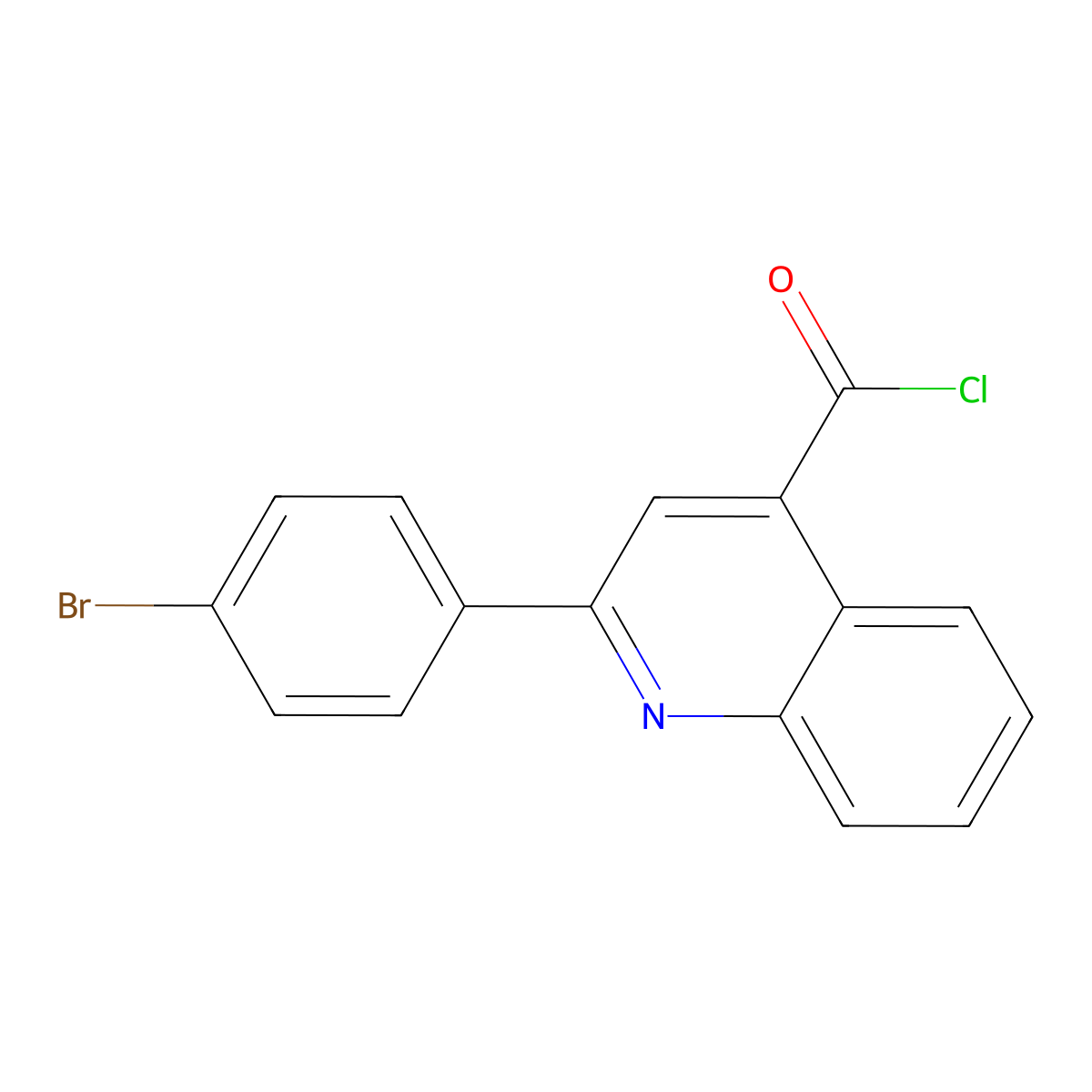 2-(4-Bromophenyl)quinoline-4-carbonyl chloride molecular structure, CAS 103914-53-0