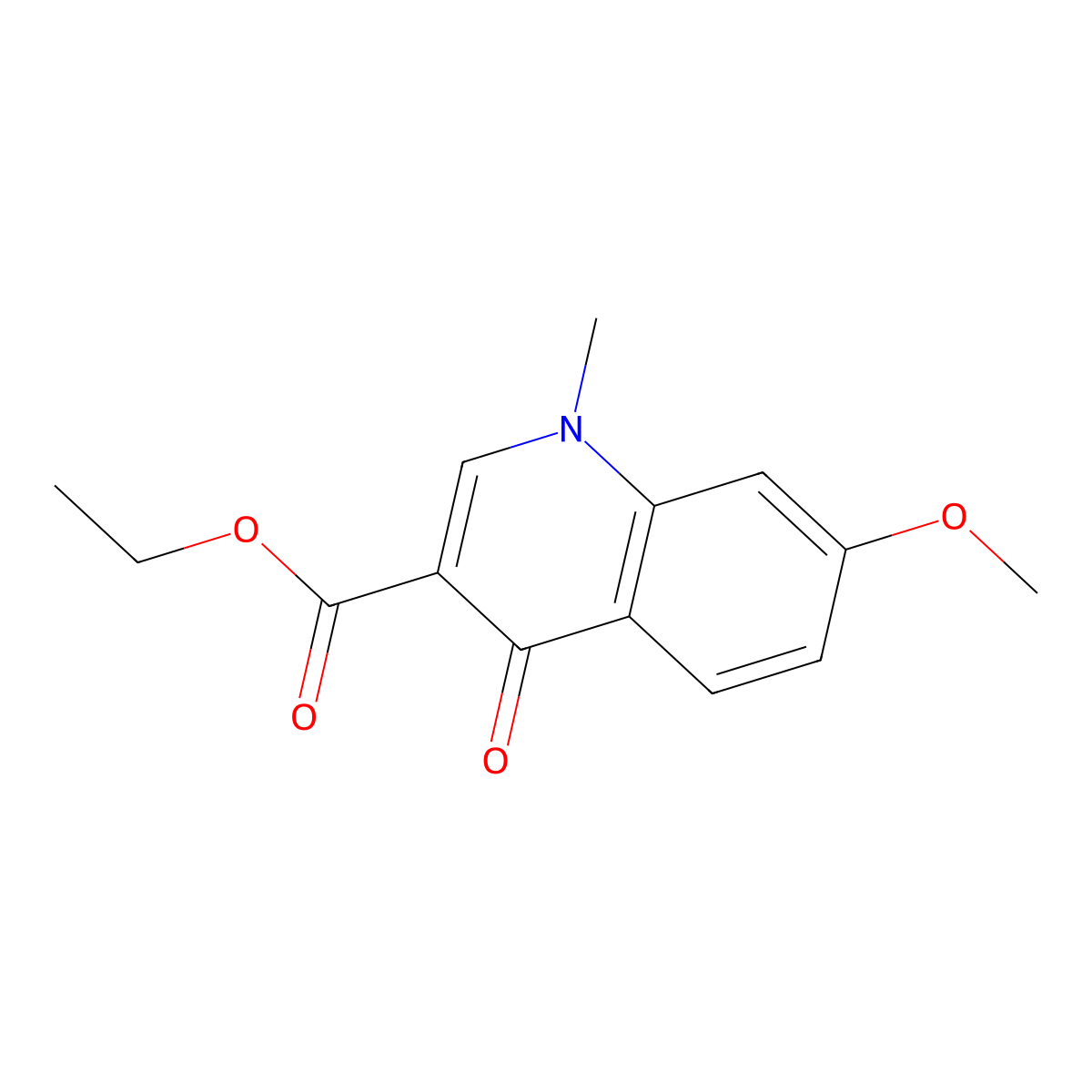 Ethyl 7-methoxy-1-methyl-4-oxo-1,4-dihydroquinoline-3-carboxylate molecular structure, CAS 103914-74-5