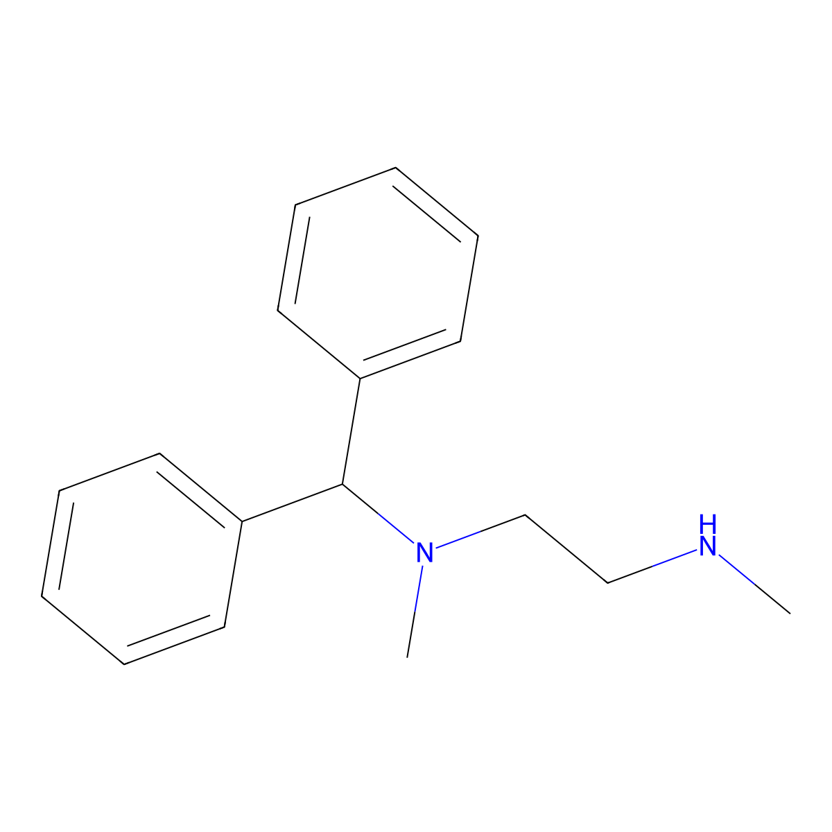 N~1~-(Diphenylmethyl)-N~1~,N~2~-dimethylethane-1,2-diamine molecular structure, CAS 103915-36-2