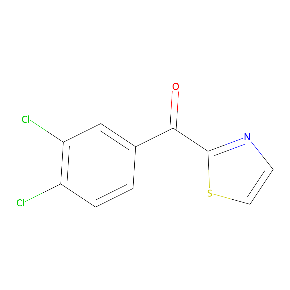2-(3,4-Dichlorobenzoyl)thiazole molecular structure, CAS 1039167-75-3