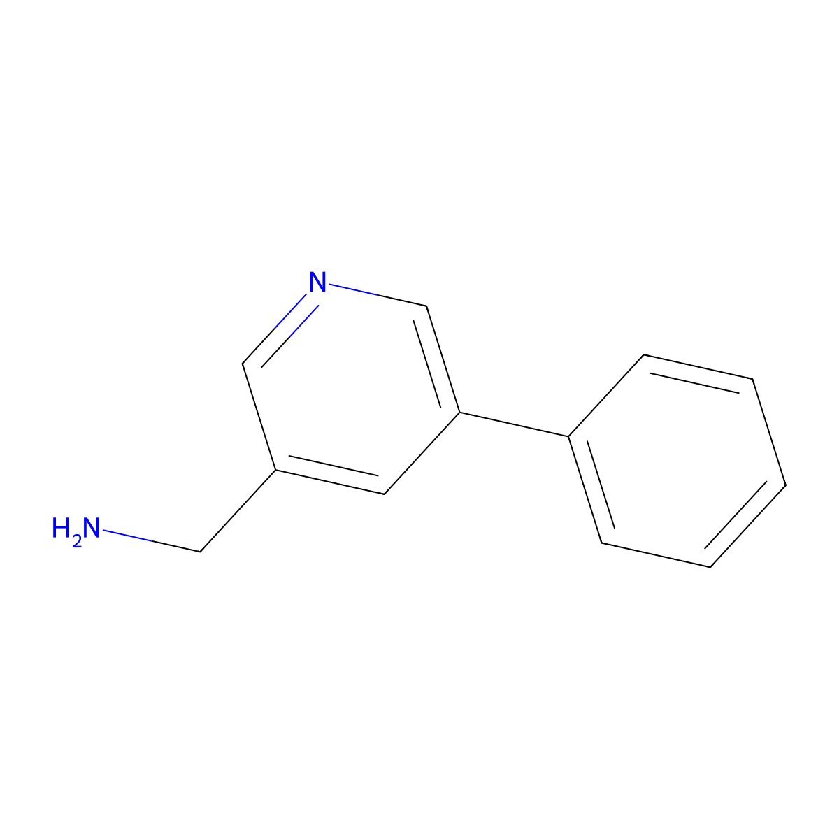 (5-Phenylpyridin-3-yl)methanamine molecular structure, CAS 103921-71-7