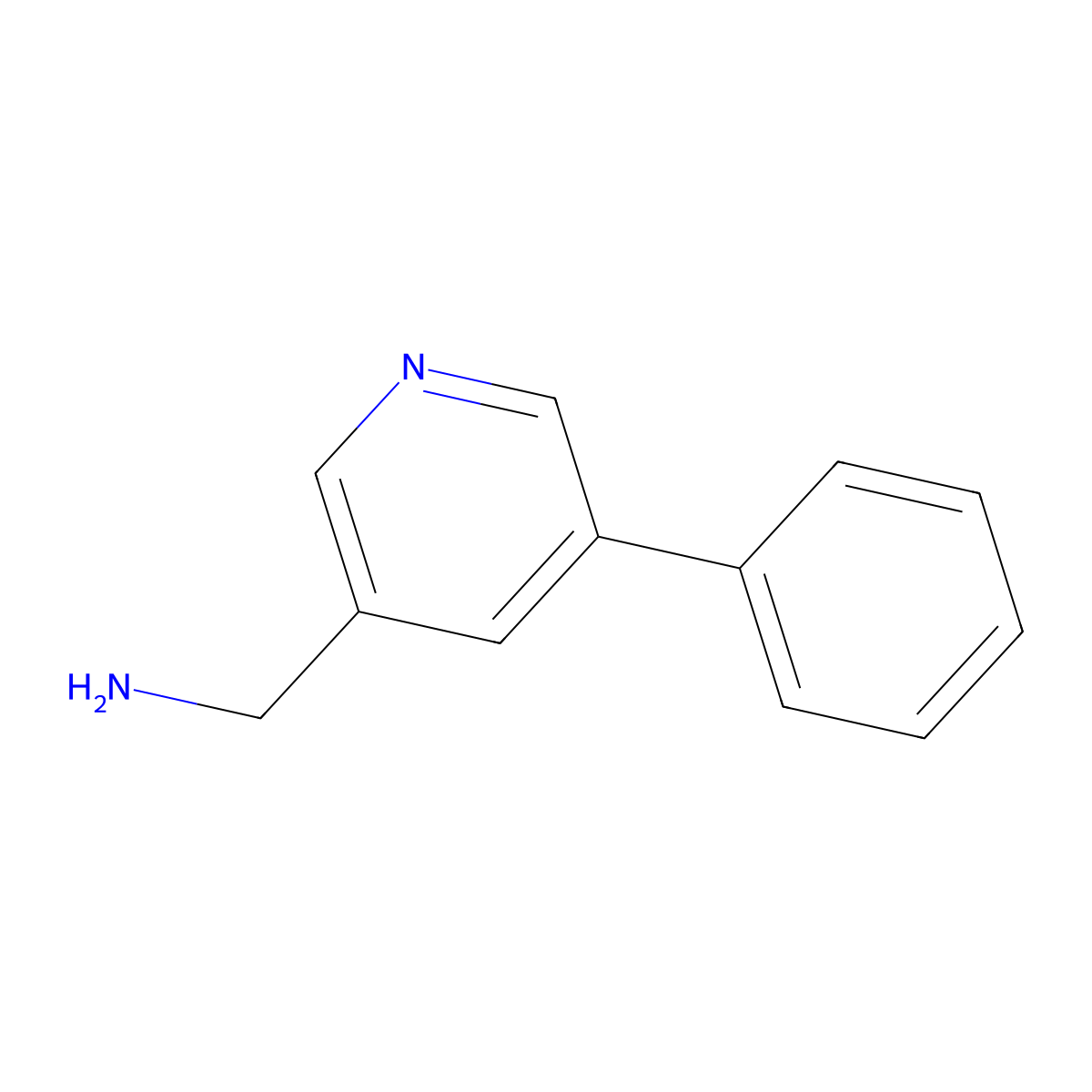 (5-Phenylpyridin-3-yl)methanamine molecular structure, CAS 103921-71-7