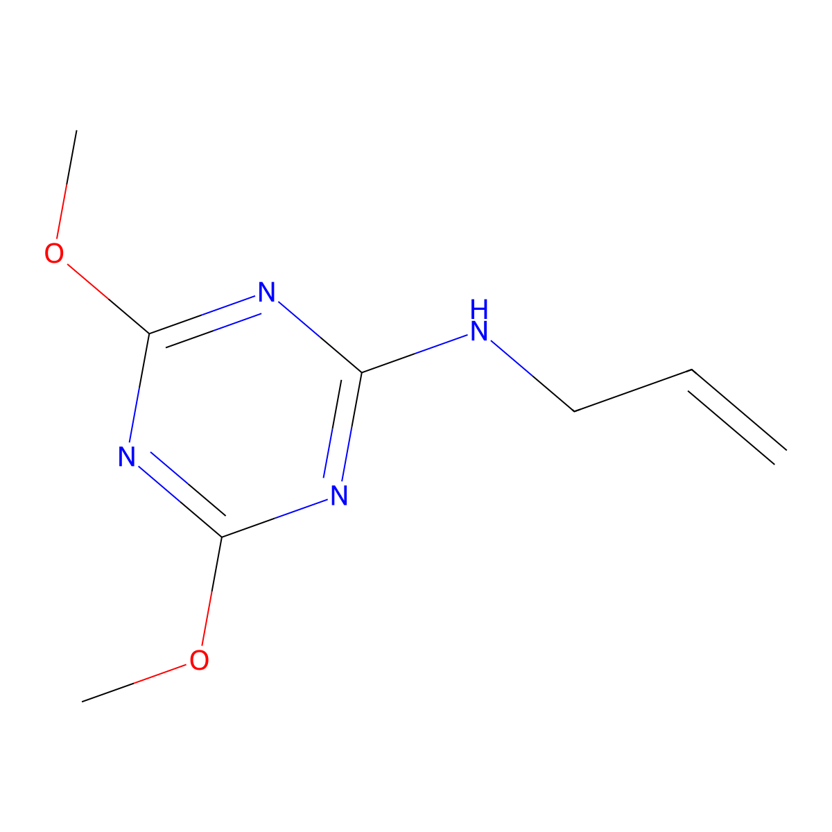 4,6-Dimethoxy-N-2-propen-1-yl-1,3,5-triazin-2-amine molecular structure, CAS 103921-80-8